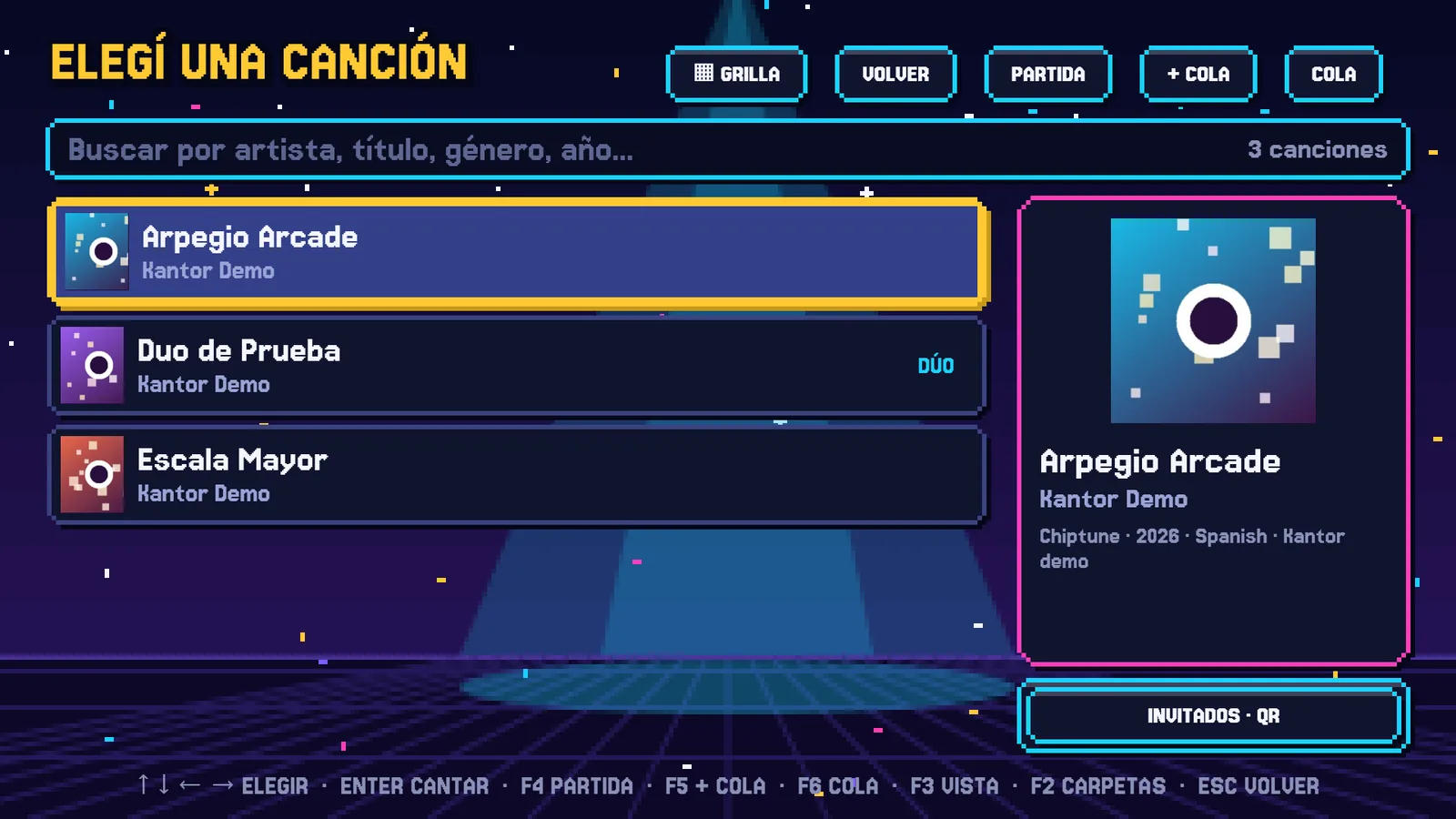 Selector de canciones de Kantaria