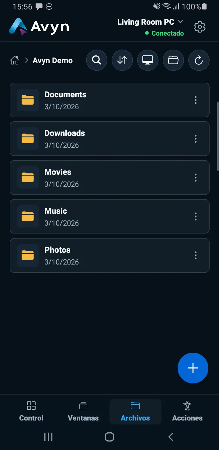 Avyn Android: explorador de archivos